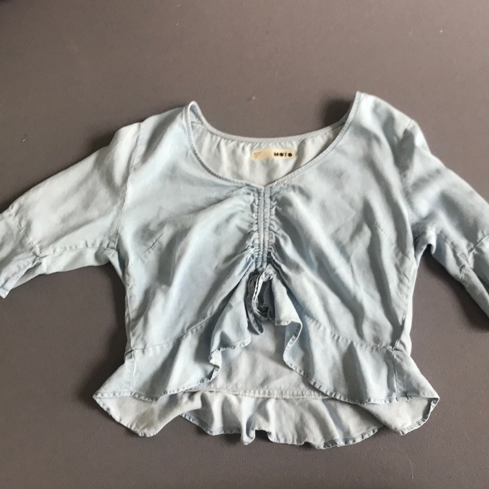 TOPSHOP light blue top